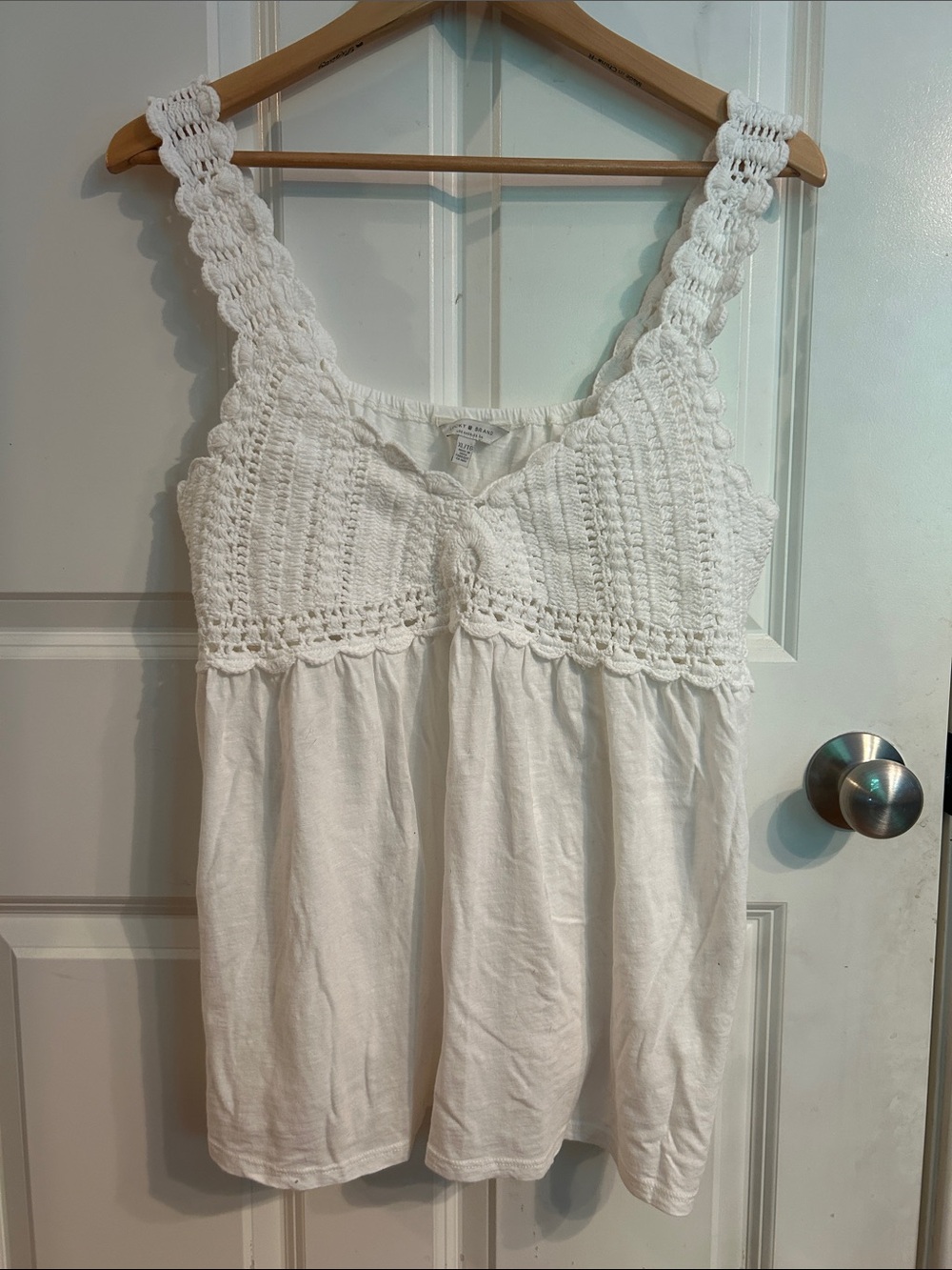 Lucky Brand White Crochet Bust Camisole